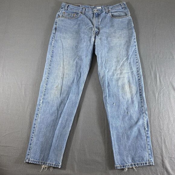 Levis Jeans Mens 40x32 Blue 550 High‎ Rise Relaxed Fit Straight Baggy Outdoor - Picture 1 of 12